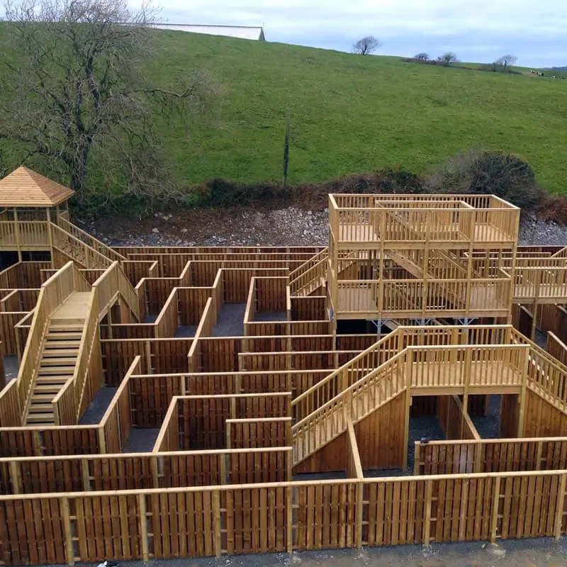 Top view at the Timber Maze at Smugglers Cove, Rosscarbery, Co. Cork
