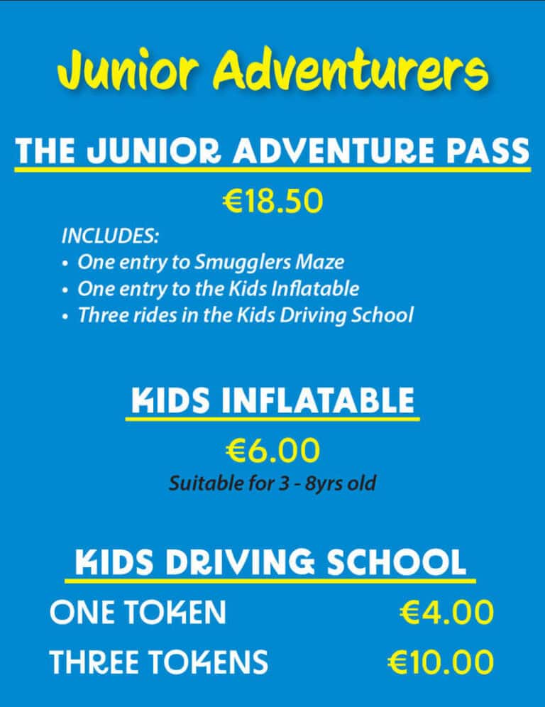 Smugglers Cove Price List April 2025